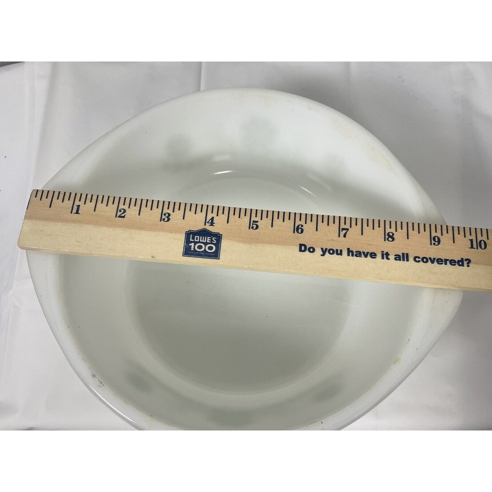 Vintage Glass Bake White Glass Casserole Baking Dish White 2 Qt Fast Shipping - Picture 9 of 11